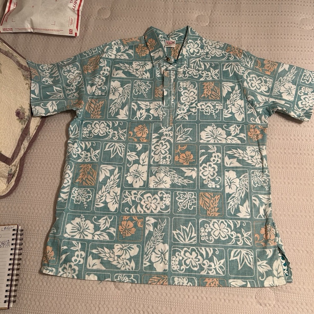 Barefoot in Paradise VTG XL Hawaiian Shirt‎ Vacation Beach Surf  Resort Cruise